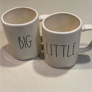 Rae Dunn Big / Little White Mugs set
